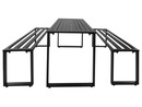 Bild 3 von Outsunny Gartengarnitur, 3-teilig, mit pflegeleichter Oberfläche, schwarz
