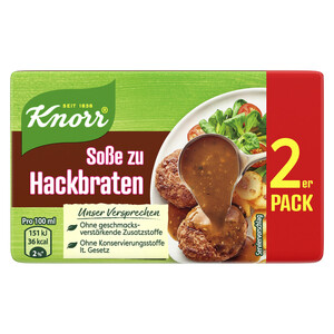 Knorr Soße zu Hackbraten ergibt 2x 250Ml 48G