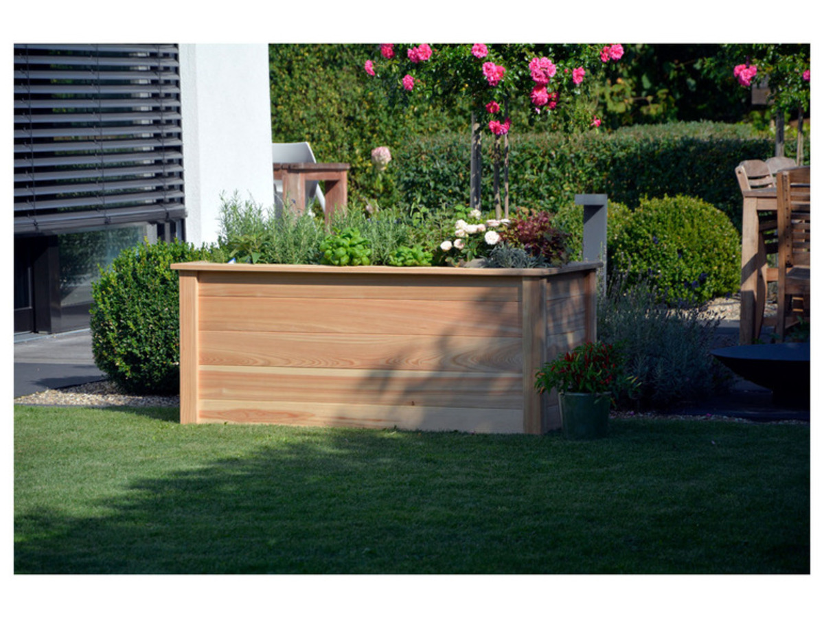 Bild 4 von dobar Hochbeet Pflanzkasten, Größe L, aus Holz, mit Pflanzvlies