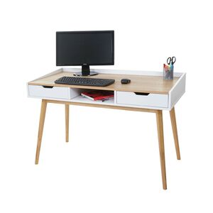 Schreibtisch MCW-A70, Computertisch Bürotisch, 120x55cm MDF Esche-Optik
