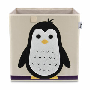 Lifeney Aufbewahrungsbox Pinguin, beige, 33x33x33cm