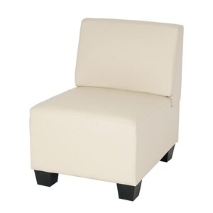 Modular Sessel ohne Armlehnen, Mittelteil Moncalieri, Kunstleder ~ creme
