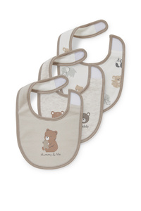 C&A Multipack 3er-Baby-Lätzchen-mit Bio-Baumwolle, Weiß, Größe: 1 size