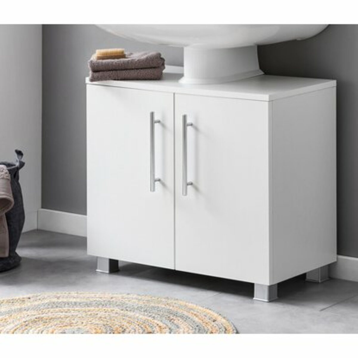 Bild 1 von Waschbeckenunterschrank 60 cm Weiß matt