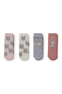C&A Multipack 4er-Disney-Baby-Socken mit Motiv, Rosa, Größe: 21-23