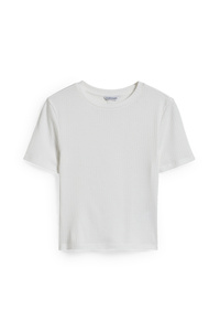 C&A CLOCKHOUSE-Crop T-Shirt, Weiß, Größe: XS