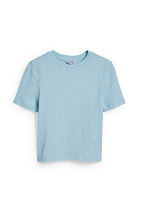 C&A CLOCKHOUSE-Crop T-Shirt, Blau, Größe: XS