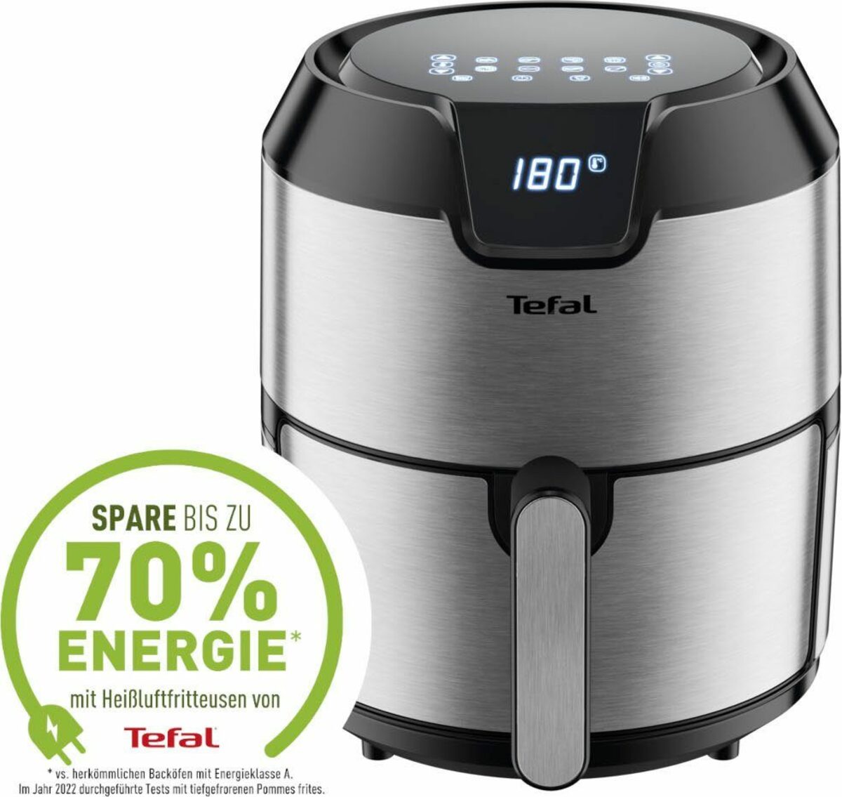 Tefal Heißluftfritteuse EY401D.HERO Easy Fry Deluxe, 1500 W, Mit ...