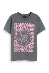 C&A CLOCKHOUSE-T-Shirt-Ramones, Grau, Größe: XS