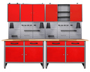 Bild 1 von Kraft Werkzeuge Werkstatt Set Werner 240 cm 3 Schränke LED rot