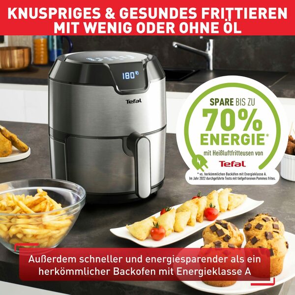 Tefal Heißluftfritteuse EY401D.HERO Easy Fry Deluxe, 1500 W, Mit ...