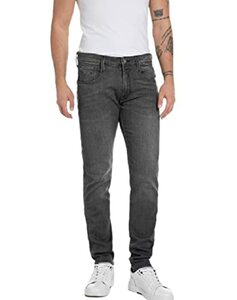Replay Herren Jeans Anbass Slim-Fit mit Power Stretch, Grau (Medium Grey 096), W32 x L34
