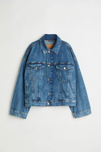 H&M Oversized Jeansjacke Blau, Jacken in Größe M. Farbe: Denim blue