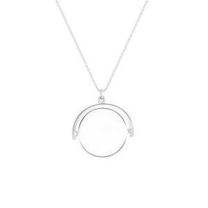 Lucardi Halskette & Anhänger, 925 Silber, Drehscheibe, Halsketten. Farbe: Silver