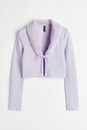 Bild 1 von H&M Kurzer Cardigan zum Binden Helllila, Cardigans in Größe XS. Farbe: Light purple