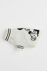 H&M Hundepullover mit Applikation Weiß/Micky Maus, Haustier-Zubehör in Größe M. Farbe: White/mickey mouse