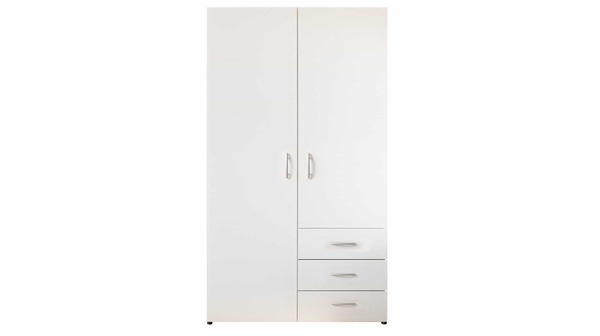 Bild 1 von Kleiderschrank Drehtürenschrank weiß 101 cm - HARRY