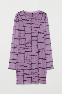 H&M Meshkleid Helllila/Batikmuster, Alltagskleider in Größe S. Farbe: Light purple/tie-dye