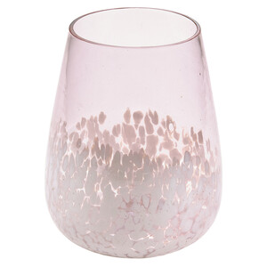 Teelichthalter/Vase mit Tupfen