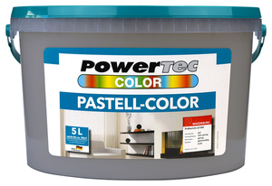 Powertec Color Pastell-Color Wandfarbe - ca. 5 Liter, basaltgrau