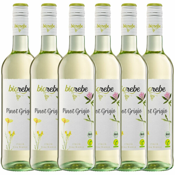 Bild 1 von BioRebe Pinot Grigio trocken 2021 0,75l 6er Karton