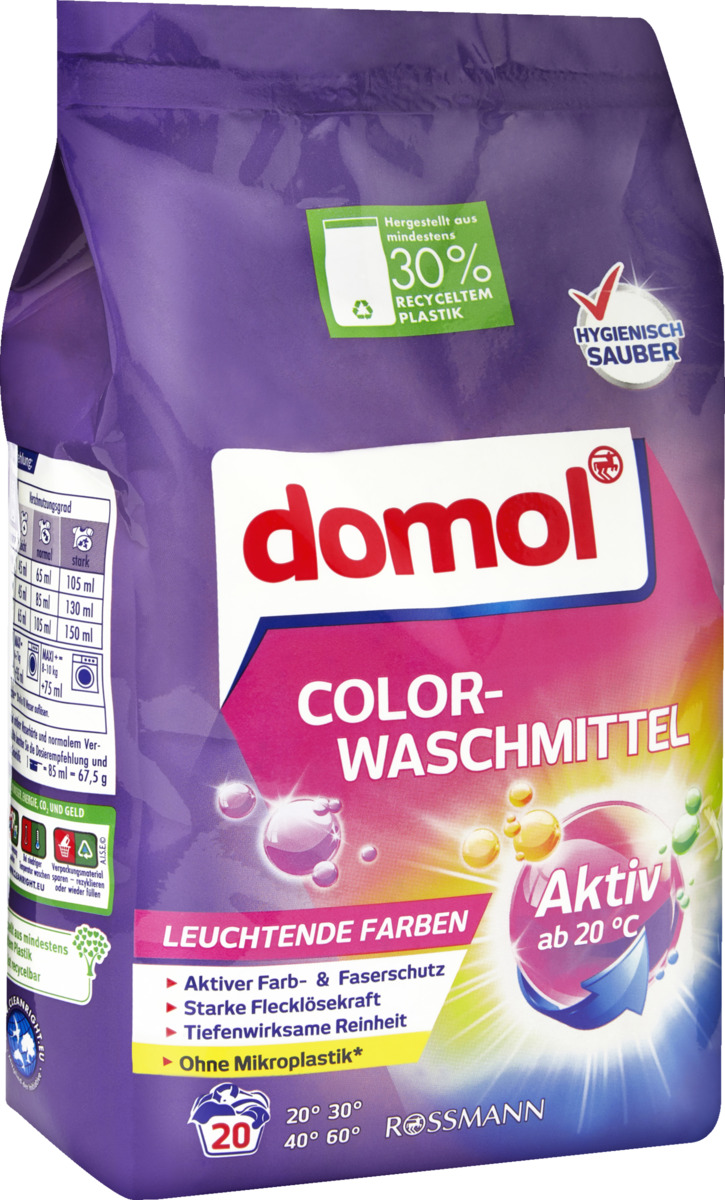 Bild 1 von domol Colorwaschmittel Pulver, 20 WL 0.13 EUR/1 WL