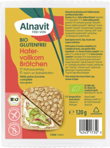 Alnavit Bio Hafervollkorn Brötchen glutenfrei