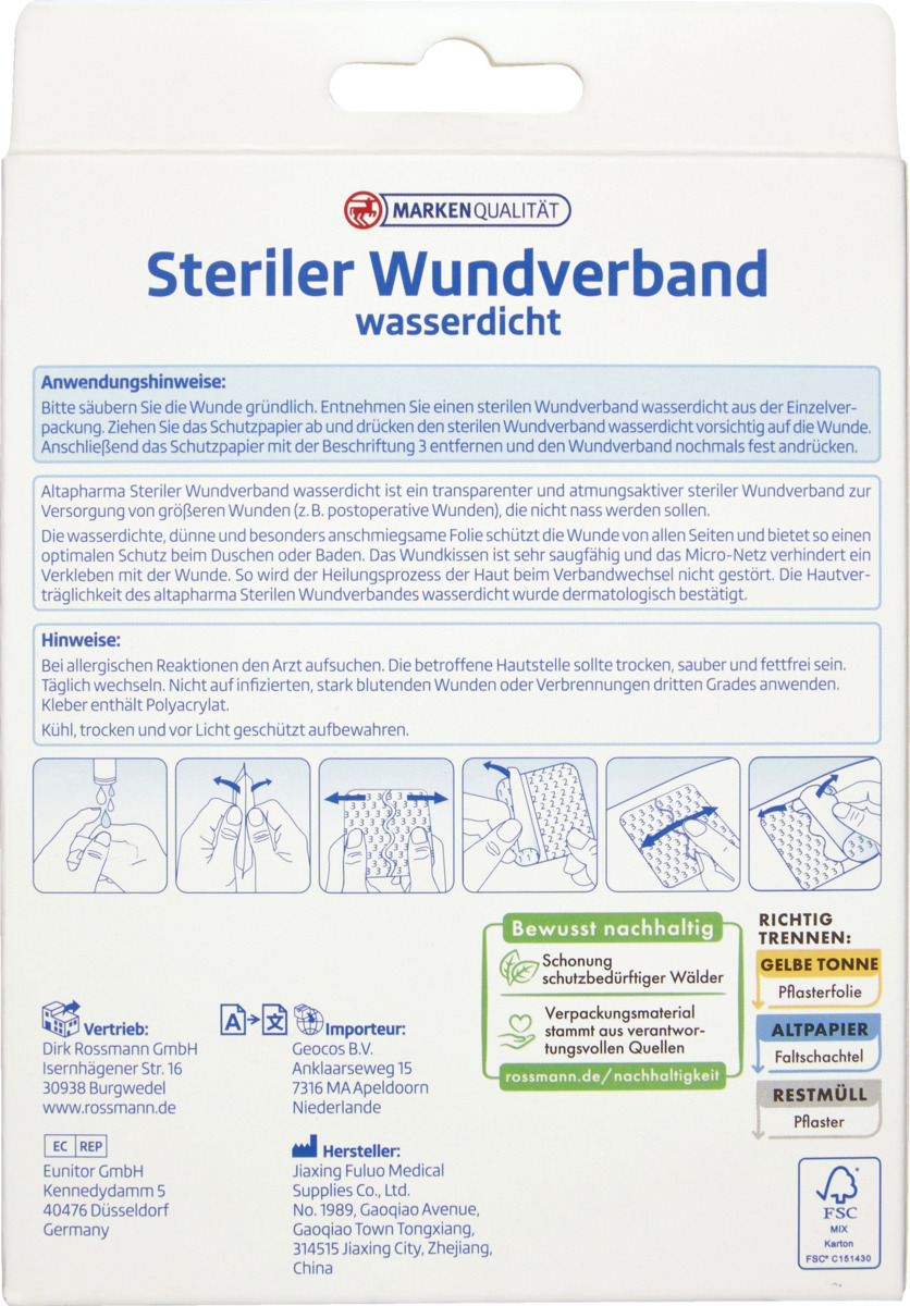 Bild 2 von altapharma Steriler Wundverband wasserdicht