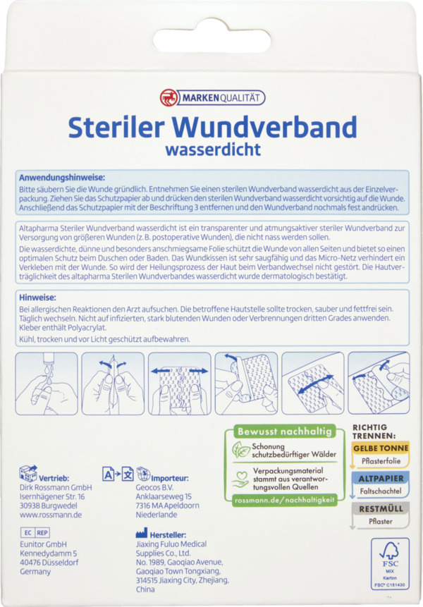 Bild 2 von altapharma Steriler Wundverband wasserdicht