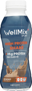 WellMix High Protein Shake Schoko Geschmack.