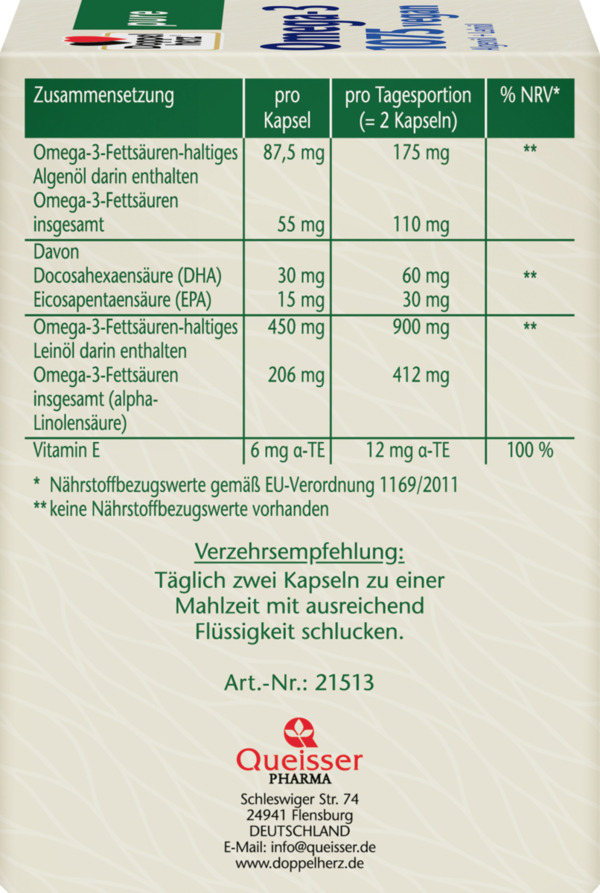 Bild 3 von Doppelherz pure Omega-3 1075 vegan
