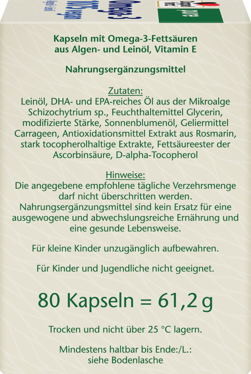 Bild 2 von Doppelherz pure Omega-3 1075 vegan