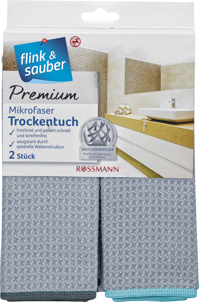 Bild 1 von flink & sauber Premium Mikrofaser Trockentuch