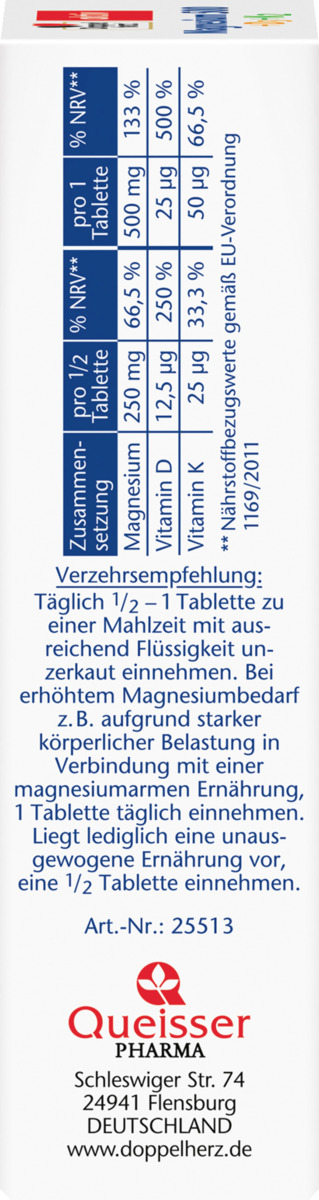 Bild 3 von Doppelherz Magnesium 500 + D3 + K2 Depot
