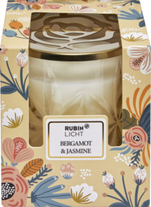 Rubin Licht Duftglas mit Golddeckel Bergamot & Jasmine