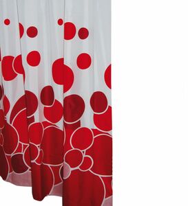 Ridder Duschvorhang Textil ca. 180x200 cm "Kani" rot
