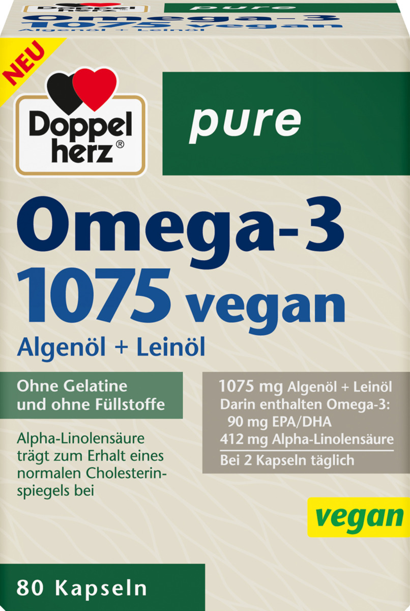 Bild 1 von Doppelherz pure Omega-3 1075 vegan