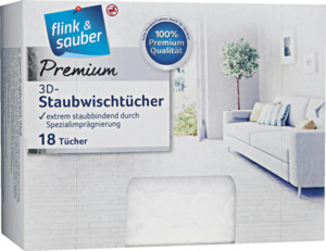 flink & sauber Premium 3D-Staubwischtücher