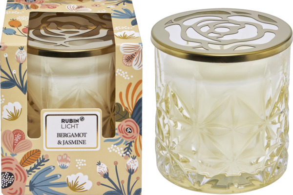Bild 3 von Rubin Licht Duftglas mit Golddeckel Bergamot & Jasmine