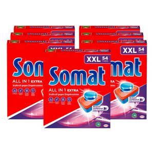 Somat Geschirrreiniger Tabs All in 1 54 Stück, 7er Pack