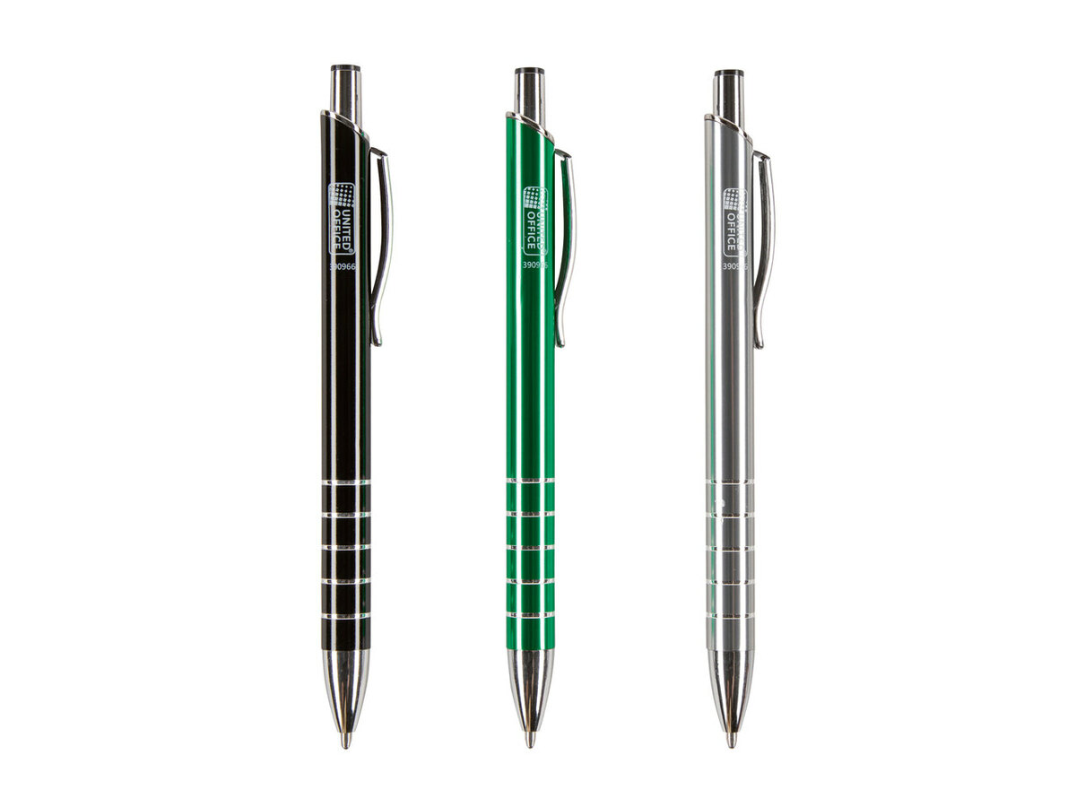Bild 2 von UNITED OFFICE® 3 Metall-Kugelschreiber