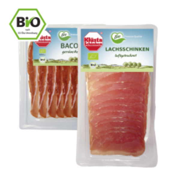 Bild 1 von Deutscher Bio-Bacon, Lachs-, Rohschinken