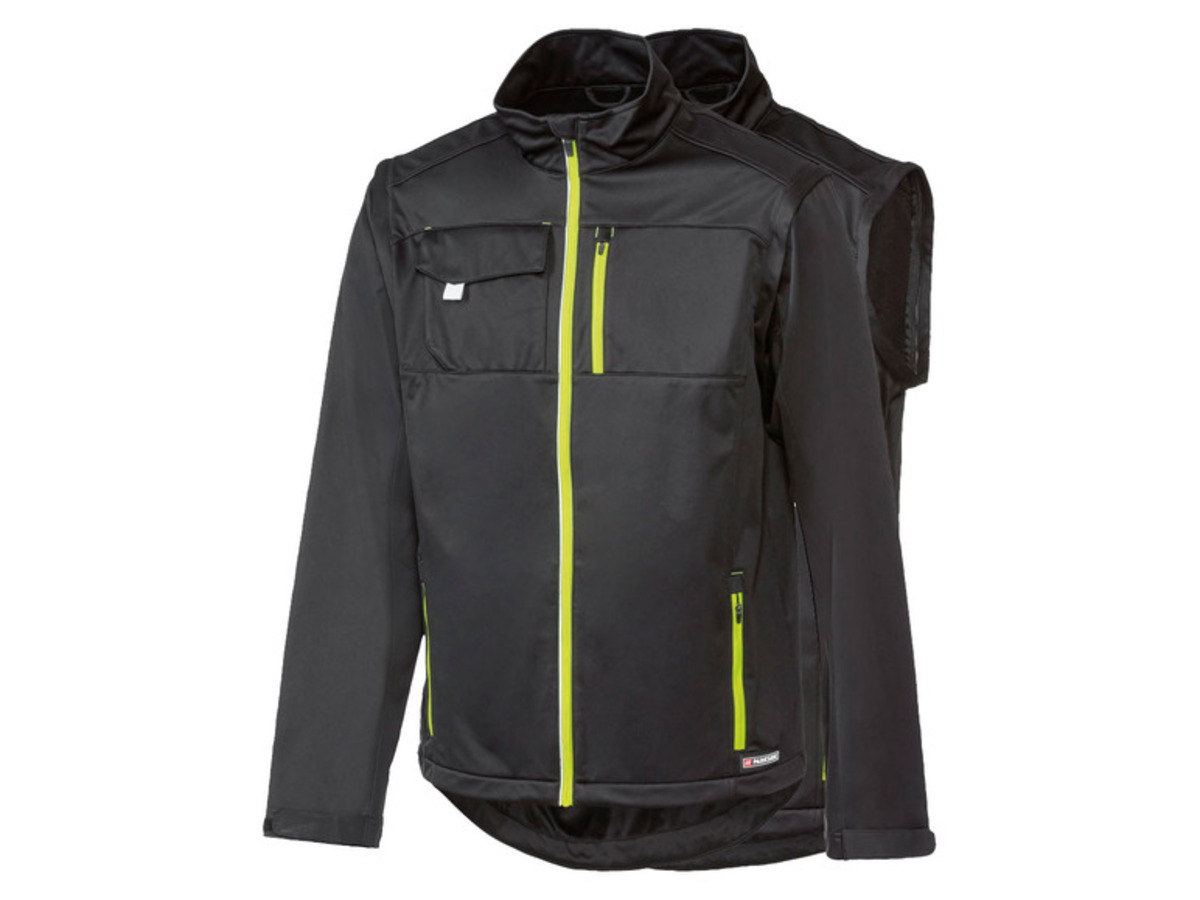 PARKSIDE PERFORMANCE Herren SoftshellArbeitsjacke, abnehmbare Ärmel