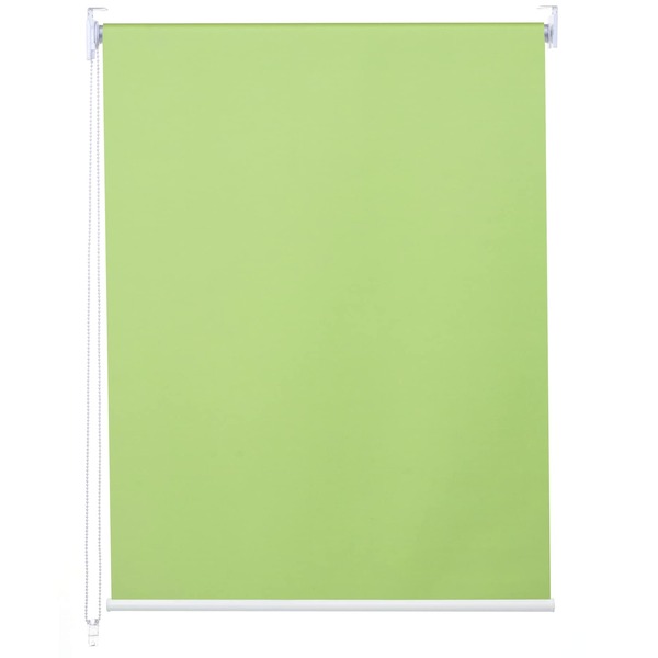 Bild 1 von Rollo MCW-D52, Fensterrollo Seitenzugrollo Jalousie, Sonnenschutz Verdunkelung blickdicht 120x160cm ~ hellgrün