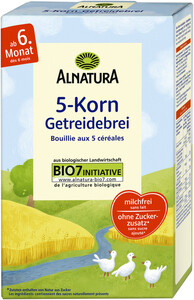 Alnatura Bio 5-Korn-Getreidebrei ab dem 6. Monat 250G