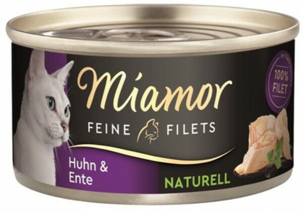 Bild 1 von Miamor Feine Filets Natur Huhn Ente Katzennassfutter 80 g
,