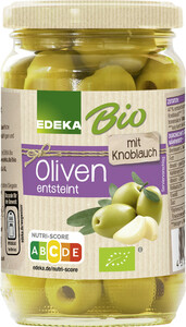 EDEKA Bio Oliven gefüllt mit Knoblauch 350G