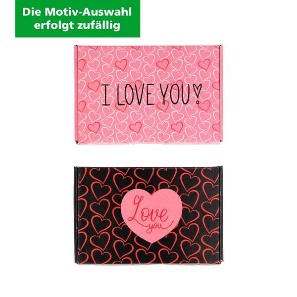Bild 1 von Damen Socken "Love is…" Geschenkbox (Motiv-Auswahl erfolgt zufällig), pink/schwarz/grau