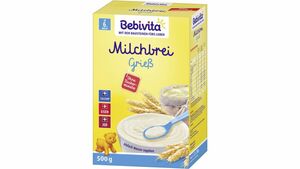 Bebivita Milchbreie Milchbrei Grieß, ohne Zuckerzusatz, Vorratspack 500 g, 2x250 g