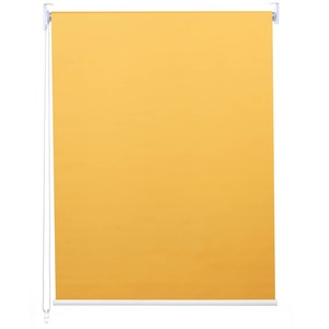 Rollo MCW-D52, Fensterrollo Seitenzugrollo Jalousie, Sonnenschutz Verdunkelung blickdicht 90x230cm ~ gelb